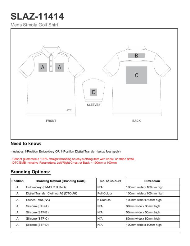 Mens Simola Golf Shirt Brandly